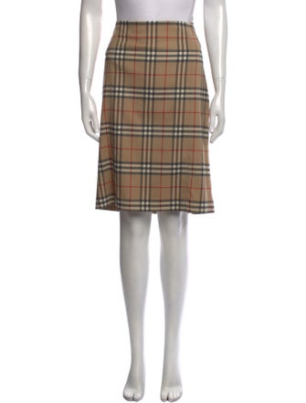 Burberry London Wool Knee-Length Skirt