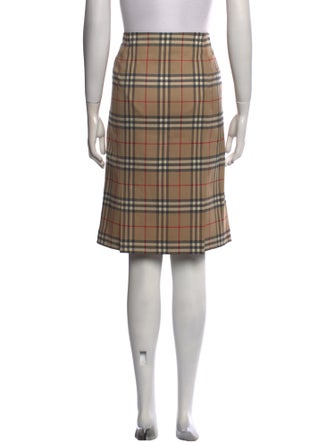 Burberry London Wool Knee-Length Skirt