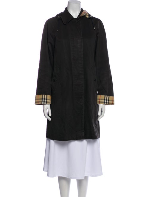 Burberry London Colorblock Pattern Trench Coat