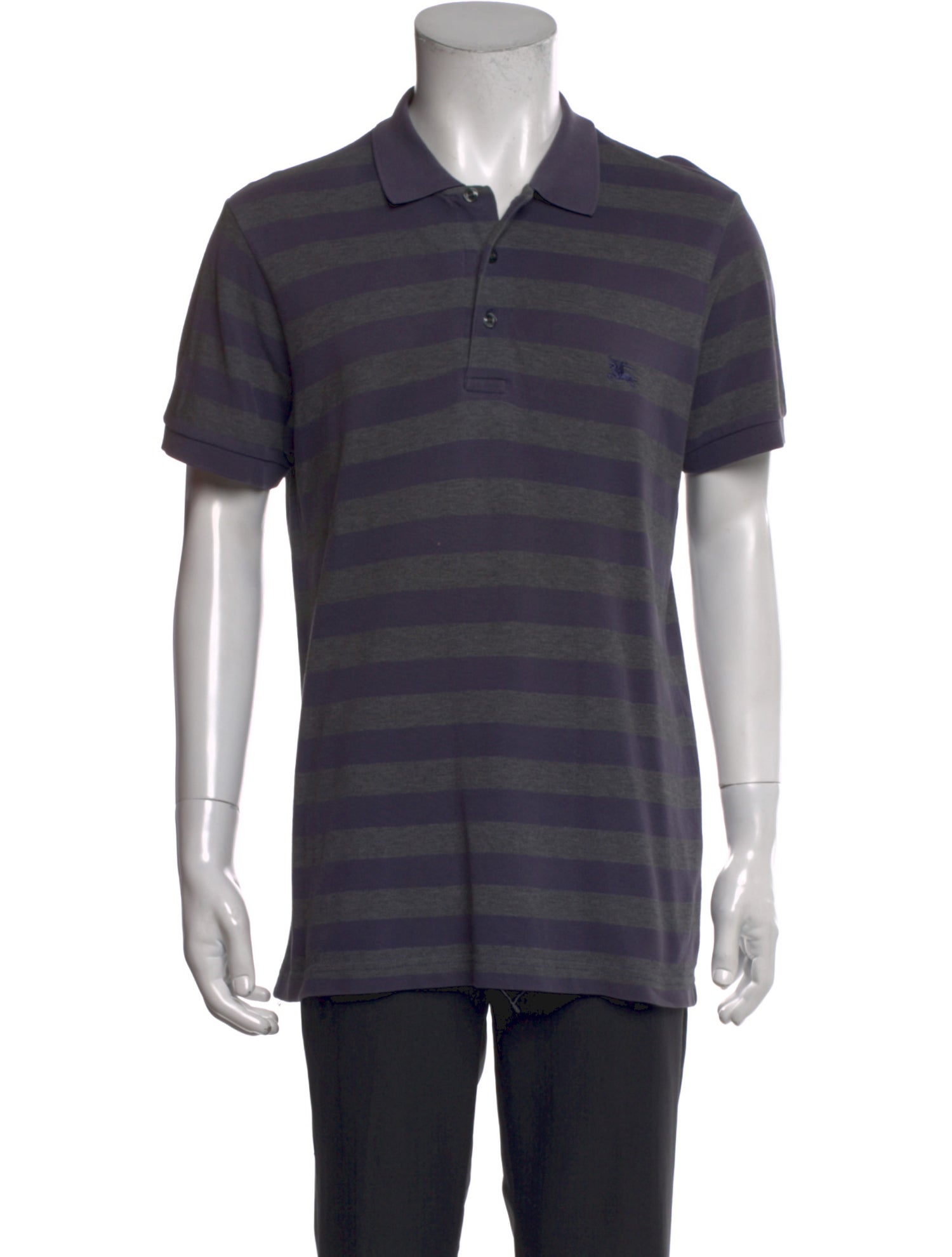 Burberry London Striped Collar Polo Shirt
