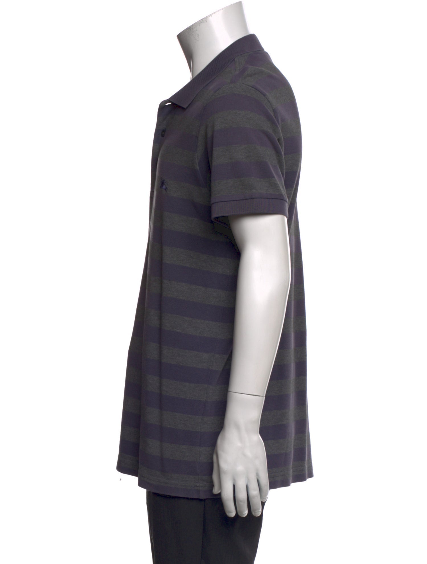 Burberry London Striped Collar Polo Shirt