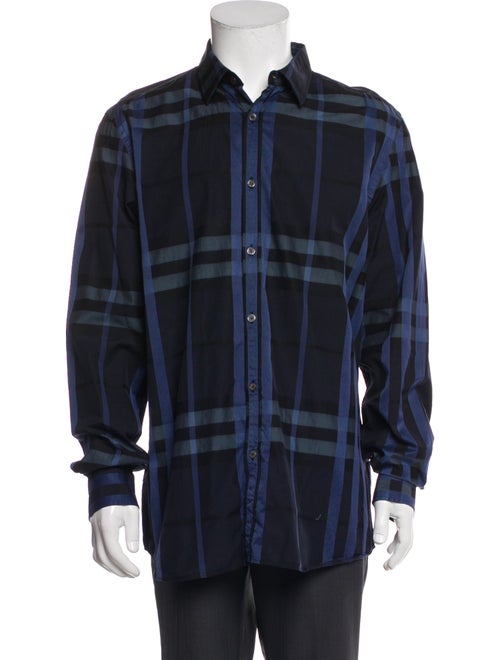 Burberry London Plaid Print Long Sleeve Shirt