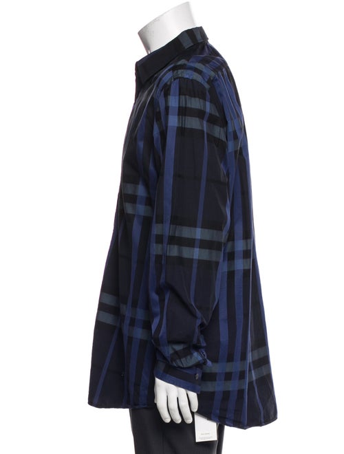 Burberry London Plaid Print Long Sleeve Shirt