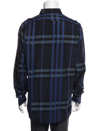 Burberry London Plaid Print Long Sleeve Shirt