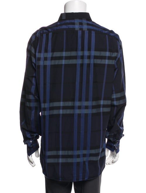 Burberry London Plaid Print Long Sleeve Shirt