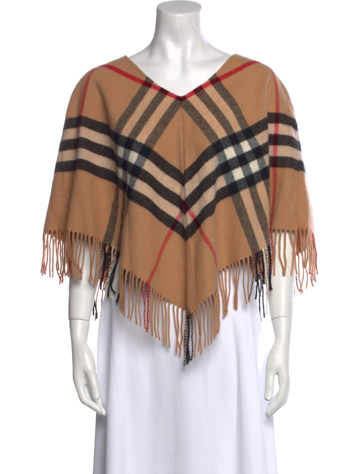 Burberry London Merino Wool Plaid Print Sweater