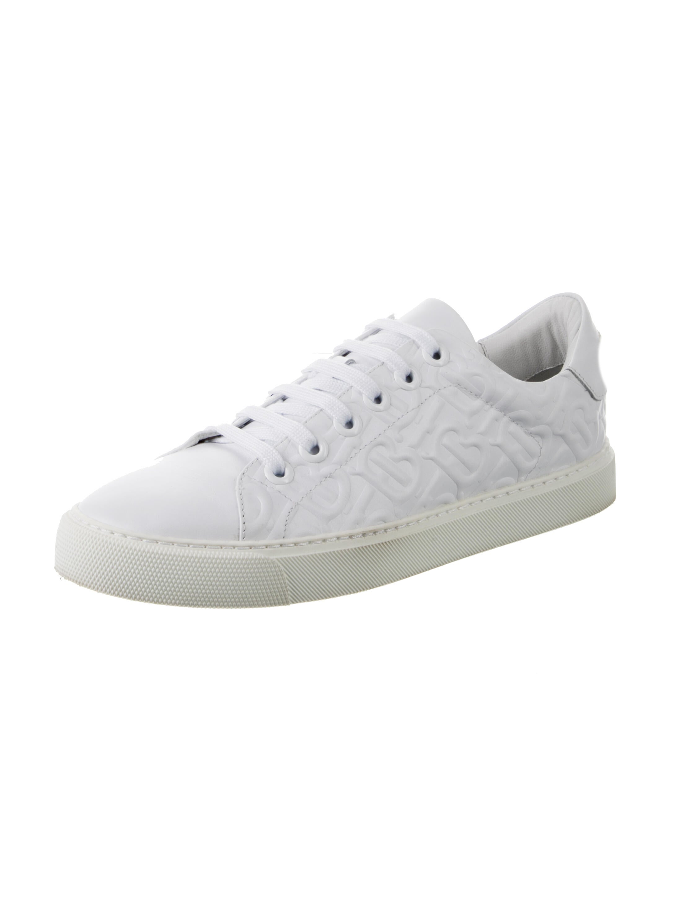 Burberry London TB Monogram Leather Sneakers