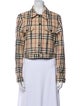 Burberry London Plaid Print Blazer
