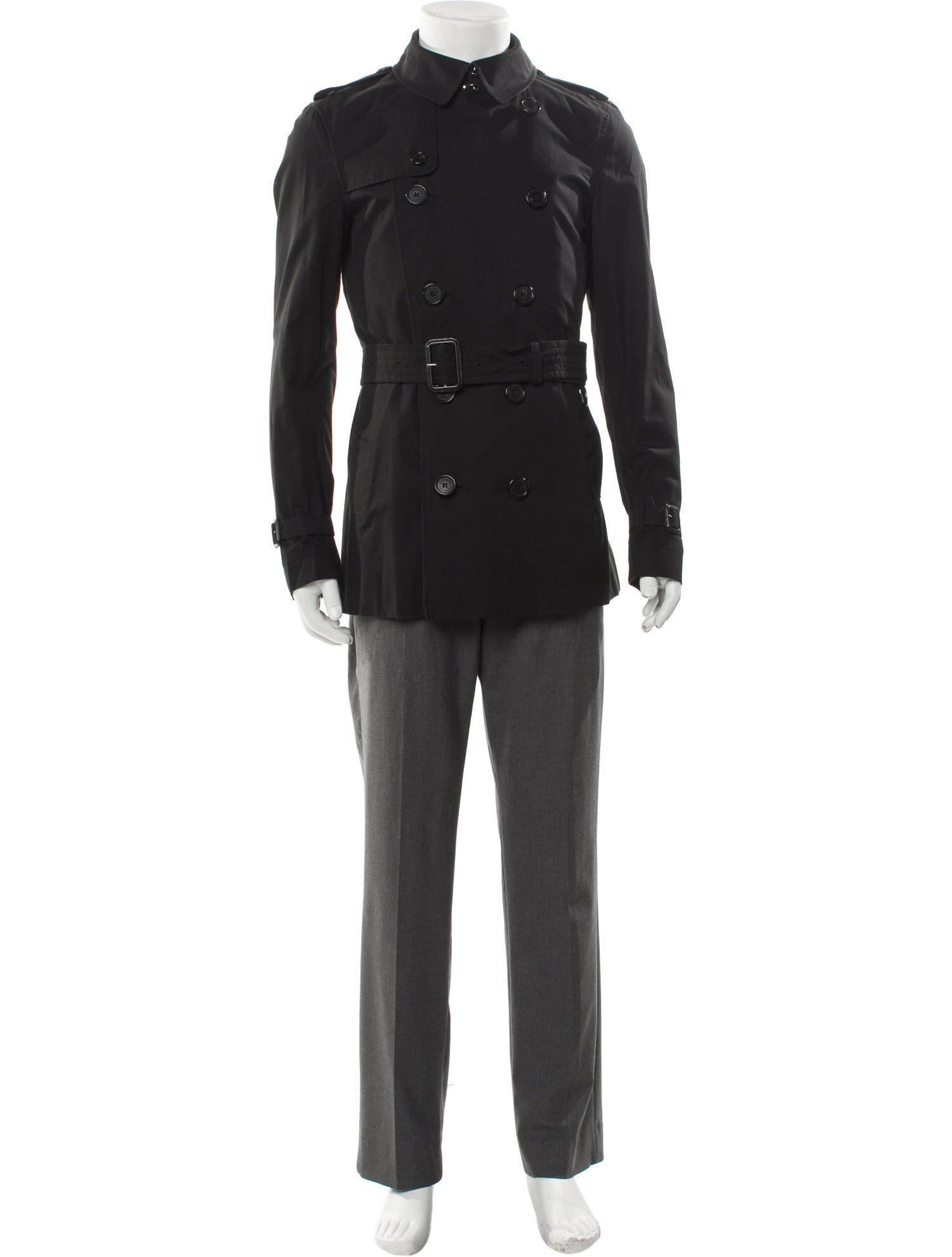 Burberry London Nova Check Pattern Trench Coat