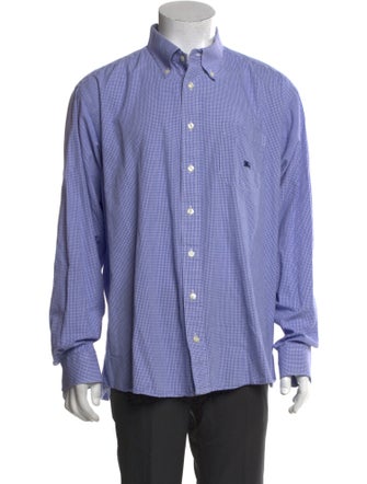 Burberry London Plaid Print Long Sleeve Shirt