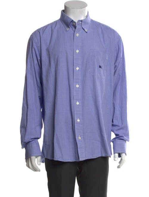 Burberry London Plaid Print Long Sleeve Shirt