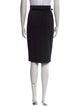 Burberry London Leather Trim Embellishment Knee-Length Skirt