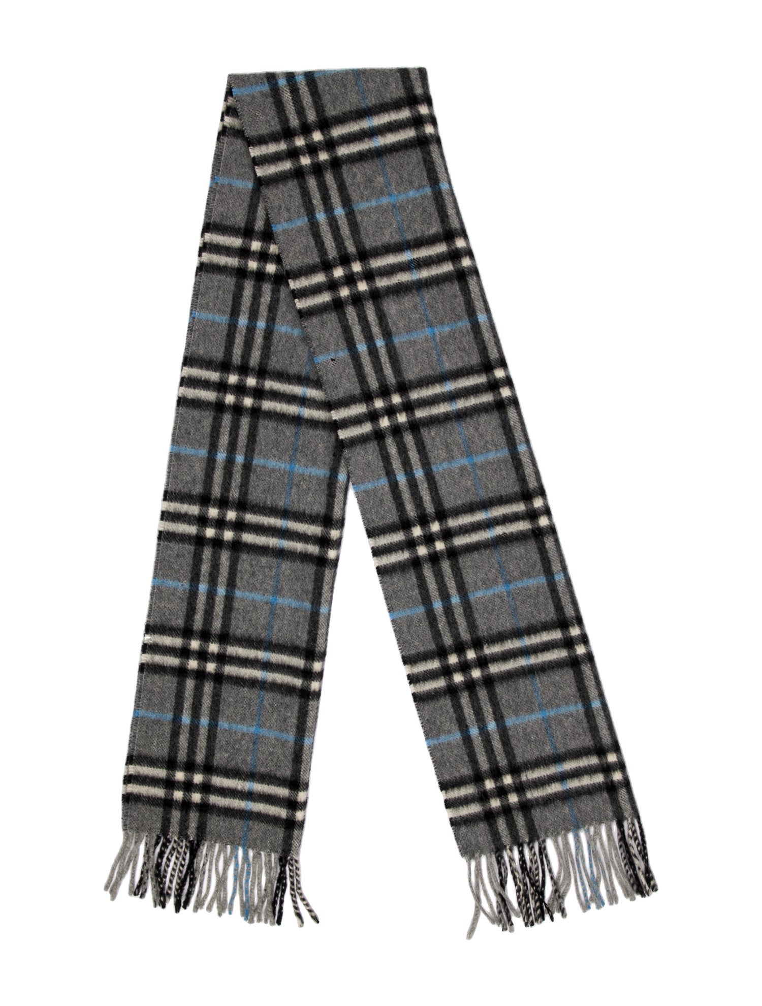 Burberry London Cashmere Plaid Print Scarf