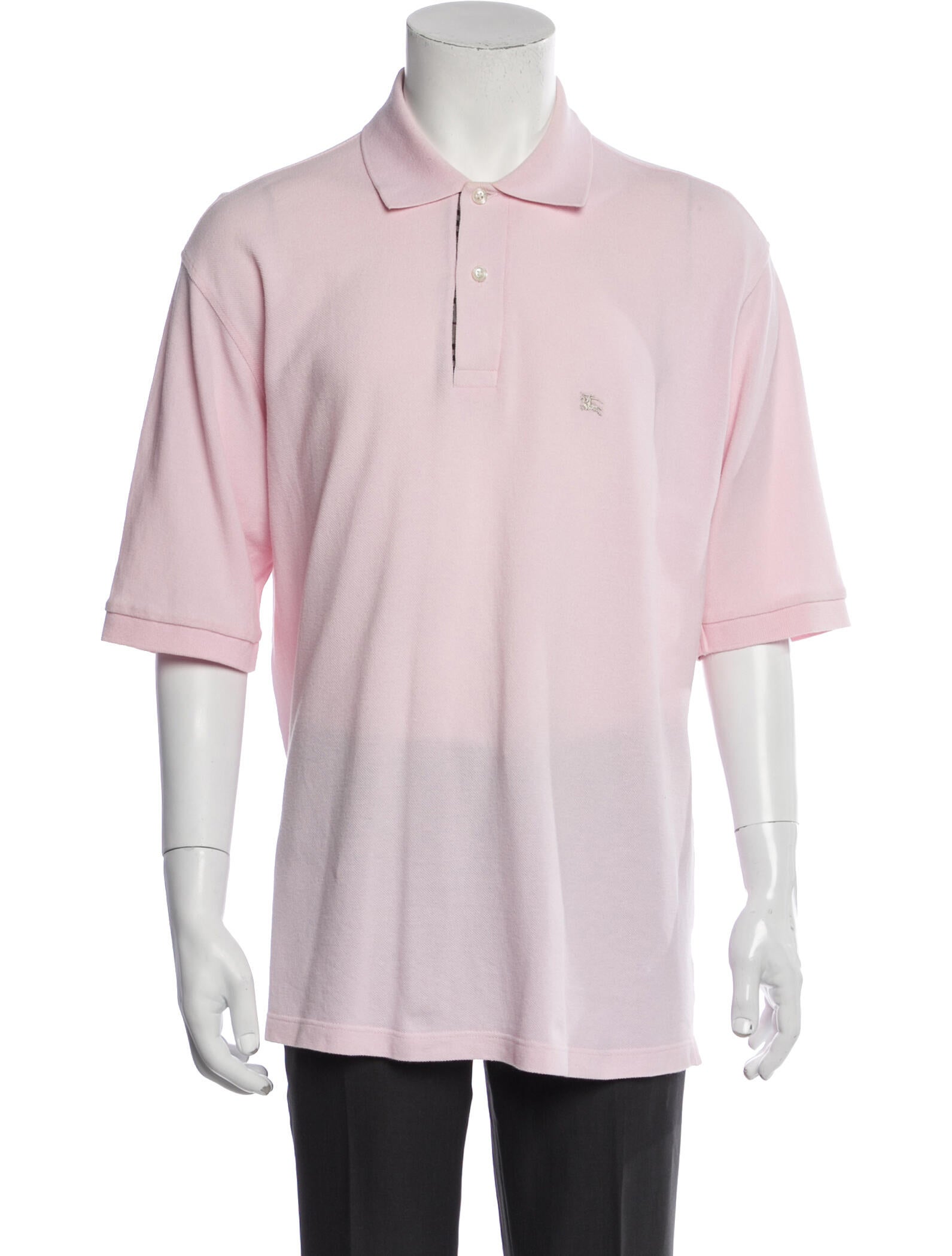 Burberry London Crew Neck Three-Quarter Sleeve Polo Shirt