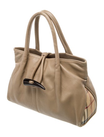 Burberry London Leather Top Handle Bag