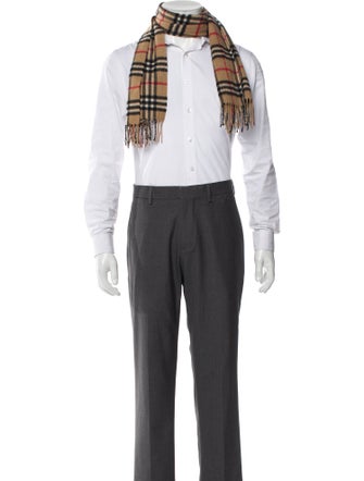 Burberry London Cashmere Nova Check Pattern Scarf