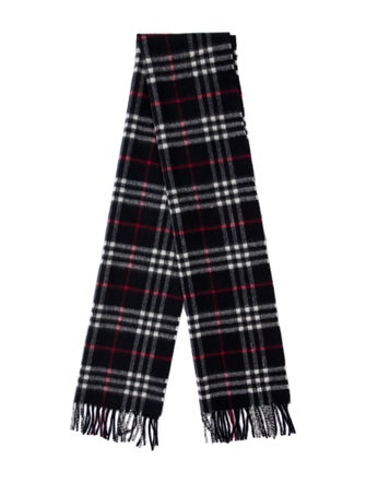 Burberry London Cashmere Nova Check Pattern Scarf