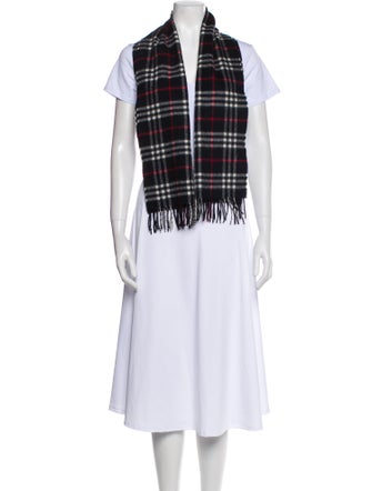 Burberry London Cashmere Nova Check Pattern Scarf