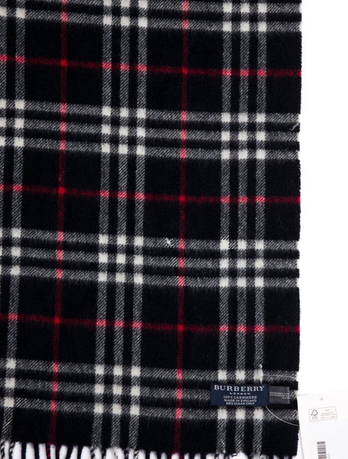 Burberry London Cashmere Nova Check Pattern Scarf