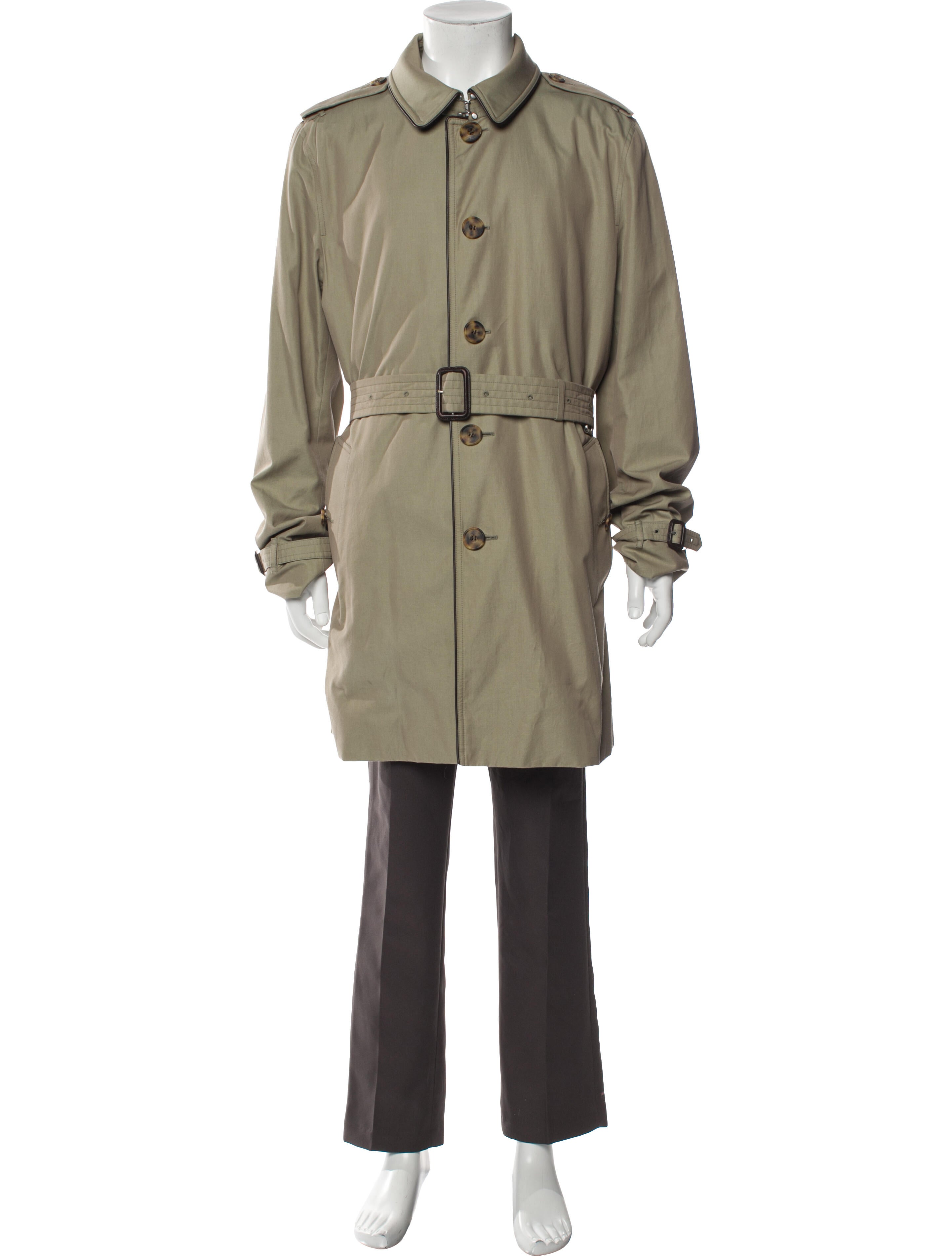 Burberry London Nova Check Pattern Trench Coat