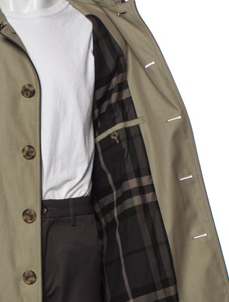 Burberry London Nova Check Pattern Trench Coat