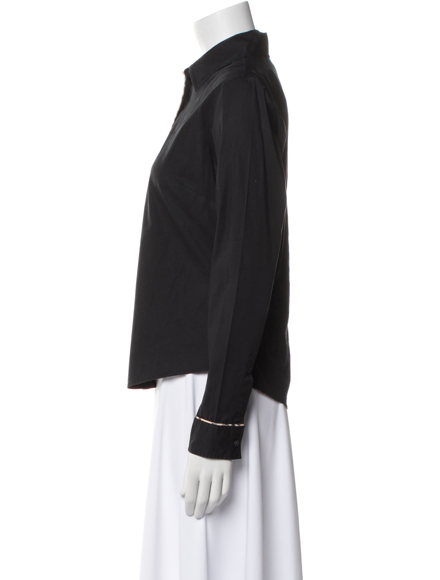 Burberry London Long Sleeve Button-Up Top