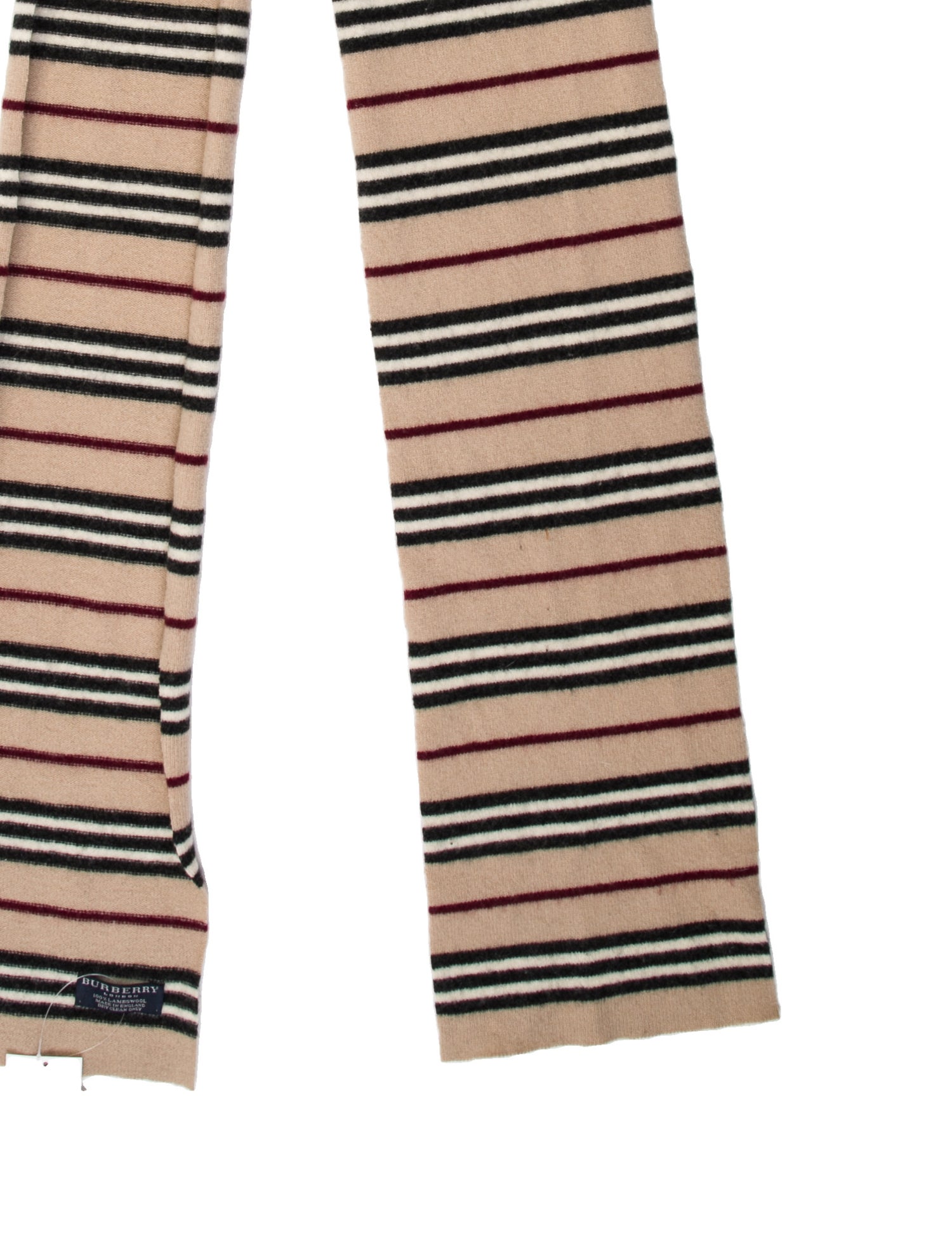 Burberry London Lambswool Striped Scarf