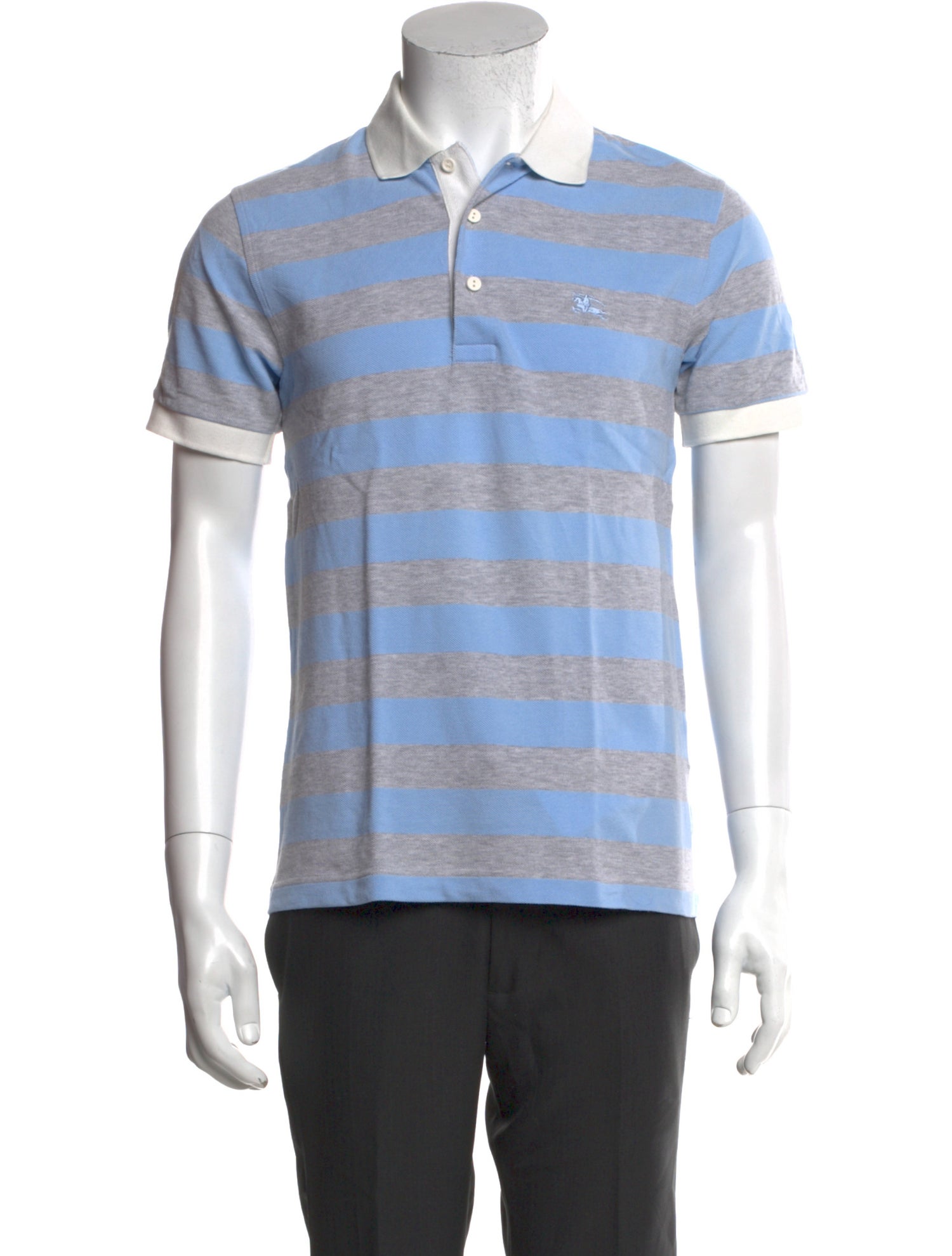 Burberry London Striped Collar Polo Shirt