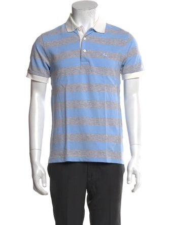 Burberry London Striped Collar Polo Shirt