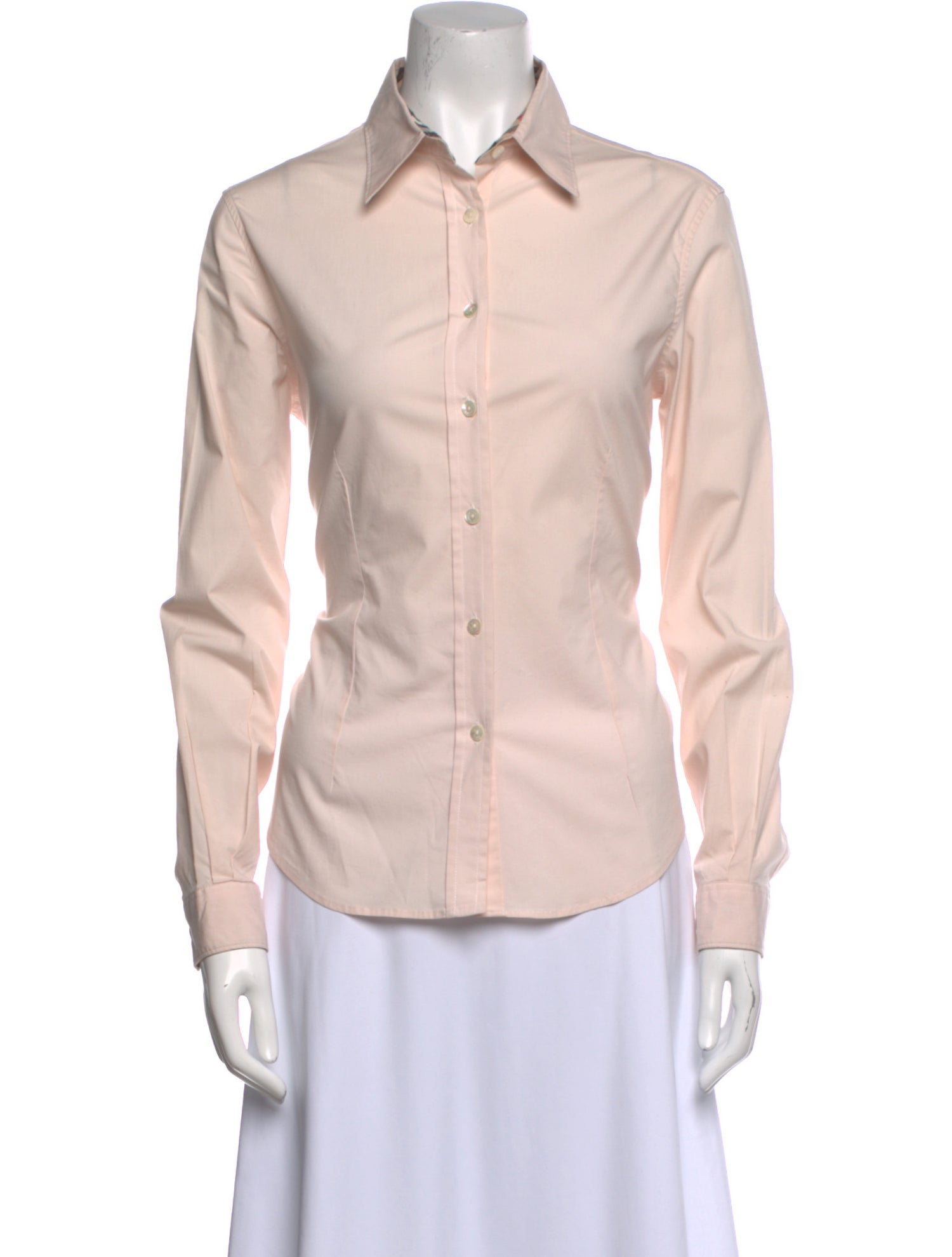 Burberry London Long Sleeve Button-Up Top