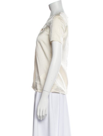 Burberry London Silk V-Neck Top