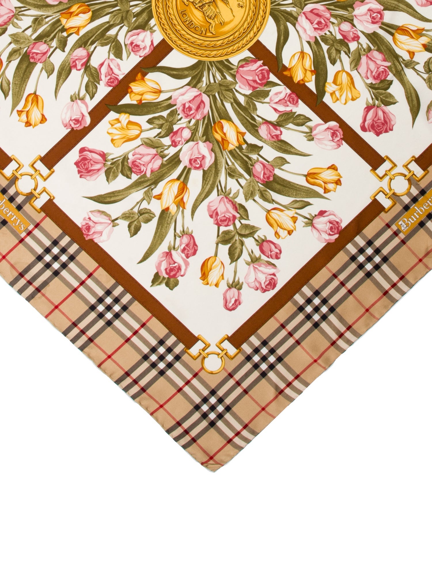 Burberry London Silk Floral Print Scarf