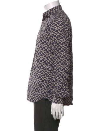 Burberry London Printed Long Sleeve Dress Shirt