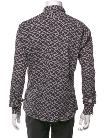 Burberry London Printed Long Sleeve Dress Shirt