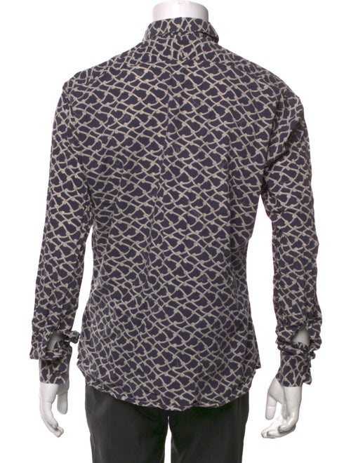 Burberry London Printed Long Sleeve Dress Shirt