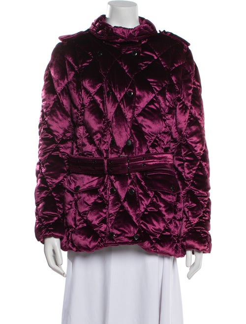 Burberry London Velvet Printed Down Jacket