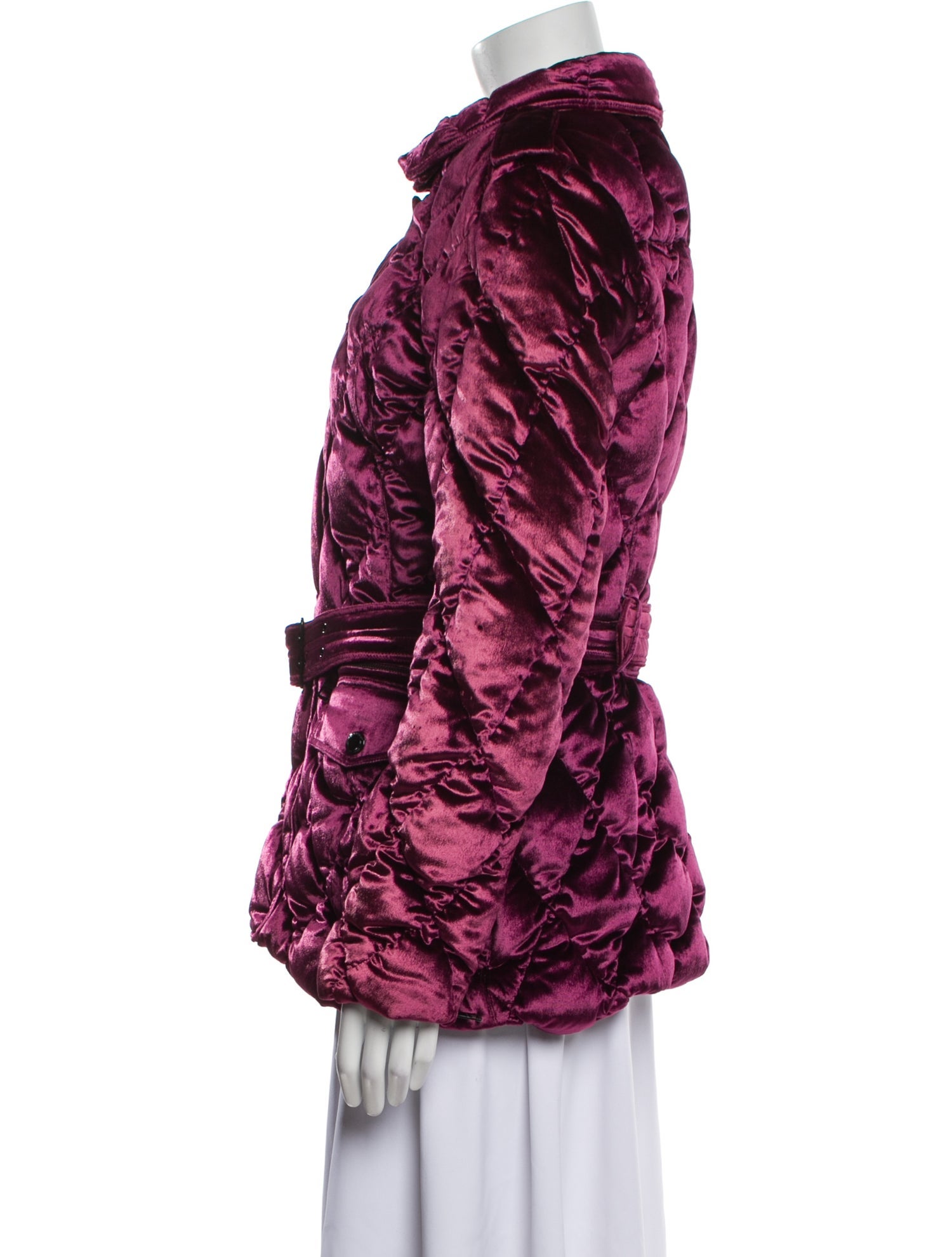 Burberry London Velvet Printed Down Jacket