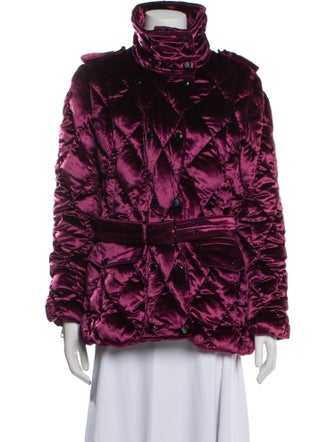 Burberry London Velvet Printed Down Jacket