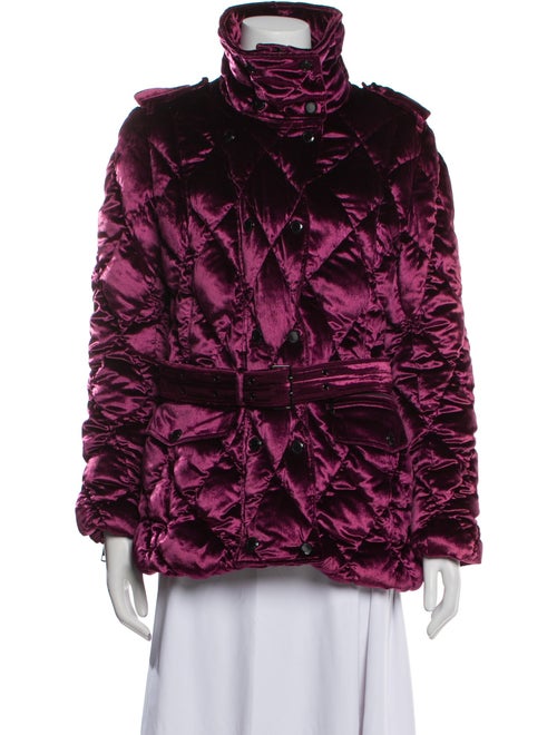 Burberry London Velvet Printed Down Jacket