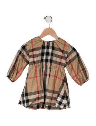 Burberry London Nova Check Long Sleeve Dress