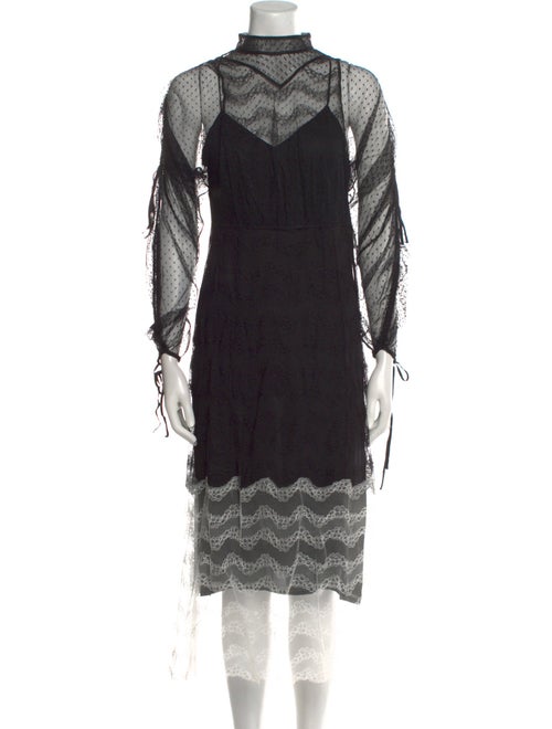 Burberry London Nylon Midi Length Dress