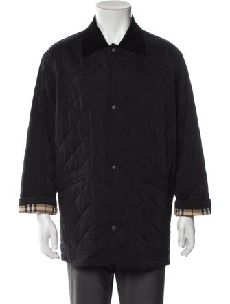 Burberry London Plaid Print Overcoat