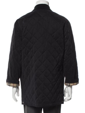 Burberry London Plaid Print Overcoat