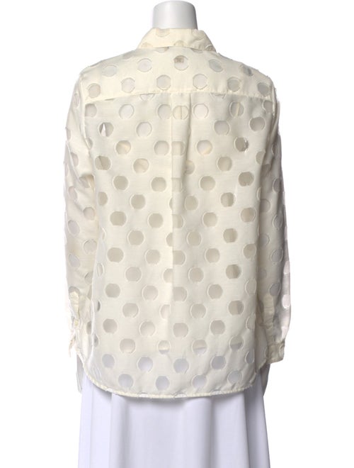 Burberry London Printed Long Sleeve Button-Up Top