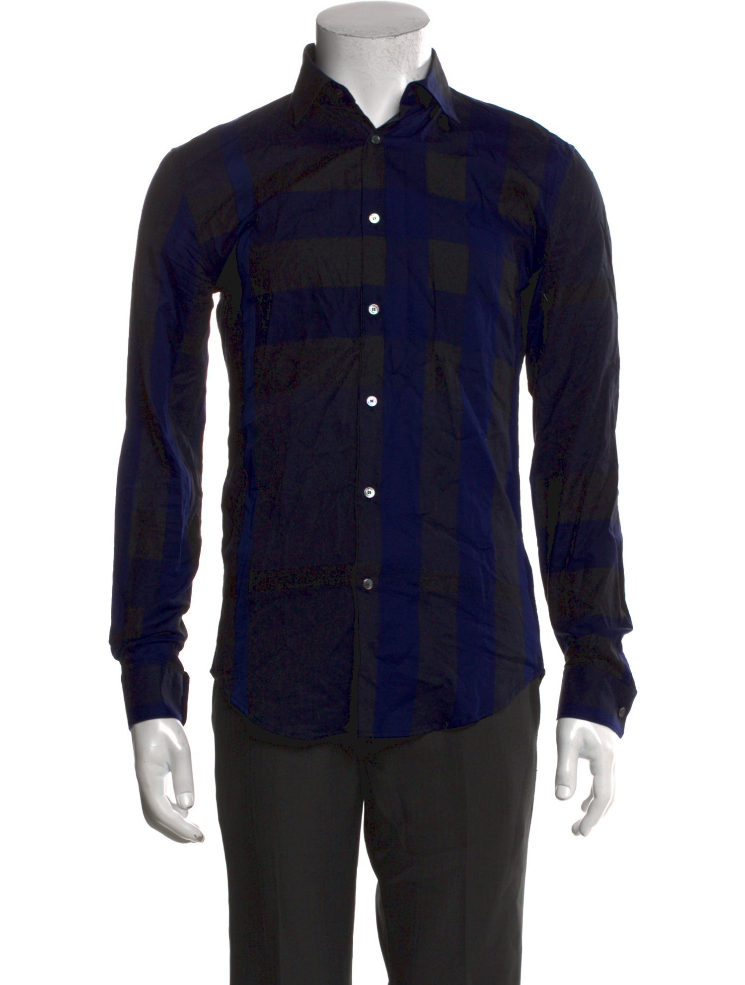 Burberry London Exploded Check Pattern Long Sleeve Shirt