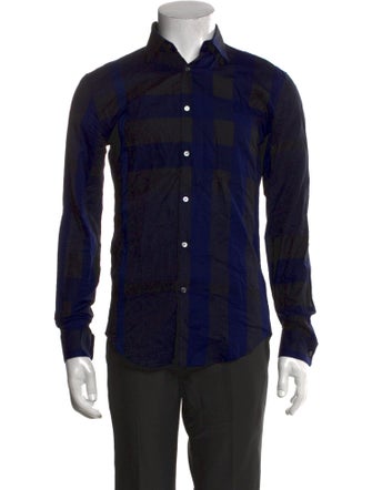 Burberry London Exploded Check Pattern Long Sleeve Shirt