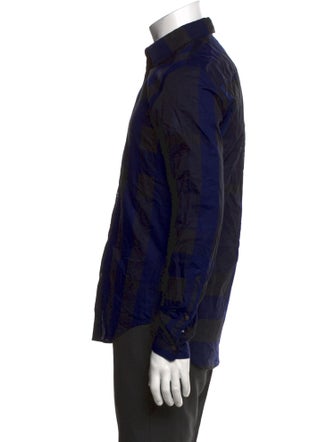 Burberry London Exploded Check Pattern Long Sleeve Shirt