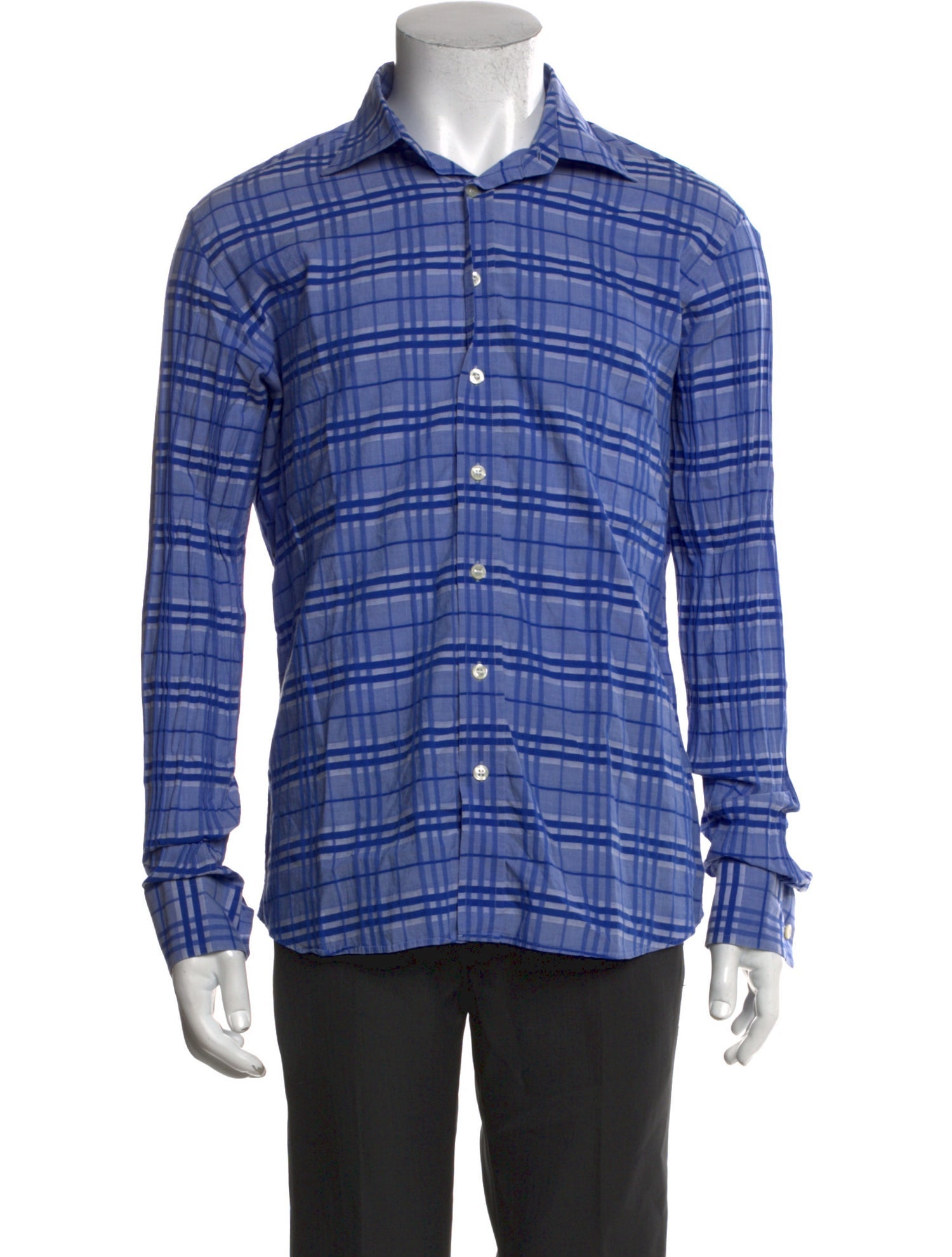 Burberry London House Check Pattern Long Sleeve Shirt
