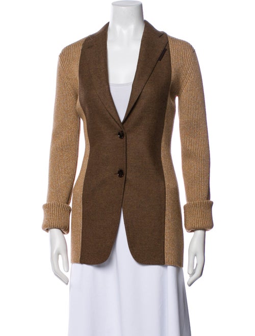 Burberry London Wool Colorblock Pattern Blazer