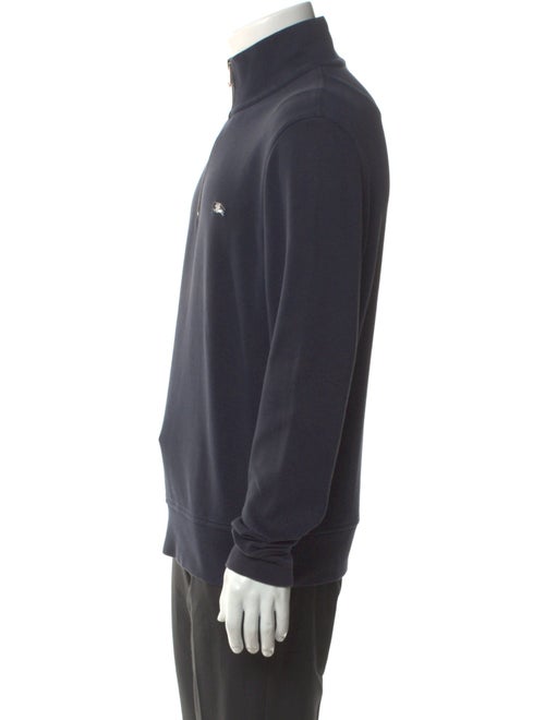 Burberry London Nova Check Pattern Mock Neck Sweatshirt